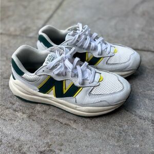 Figs x New Balance White and Green Sneakers